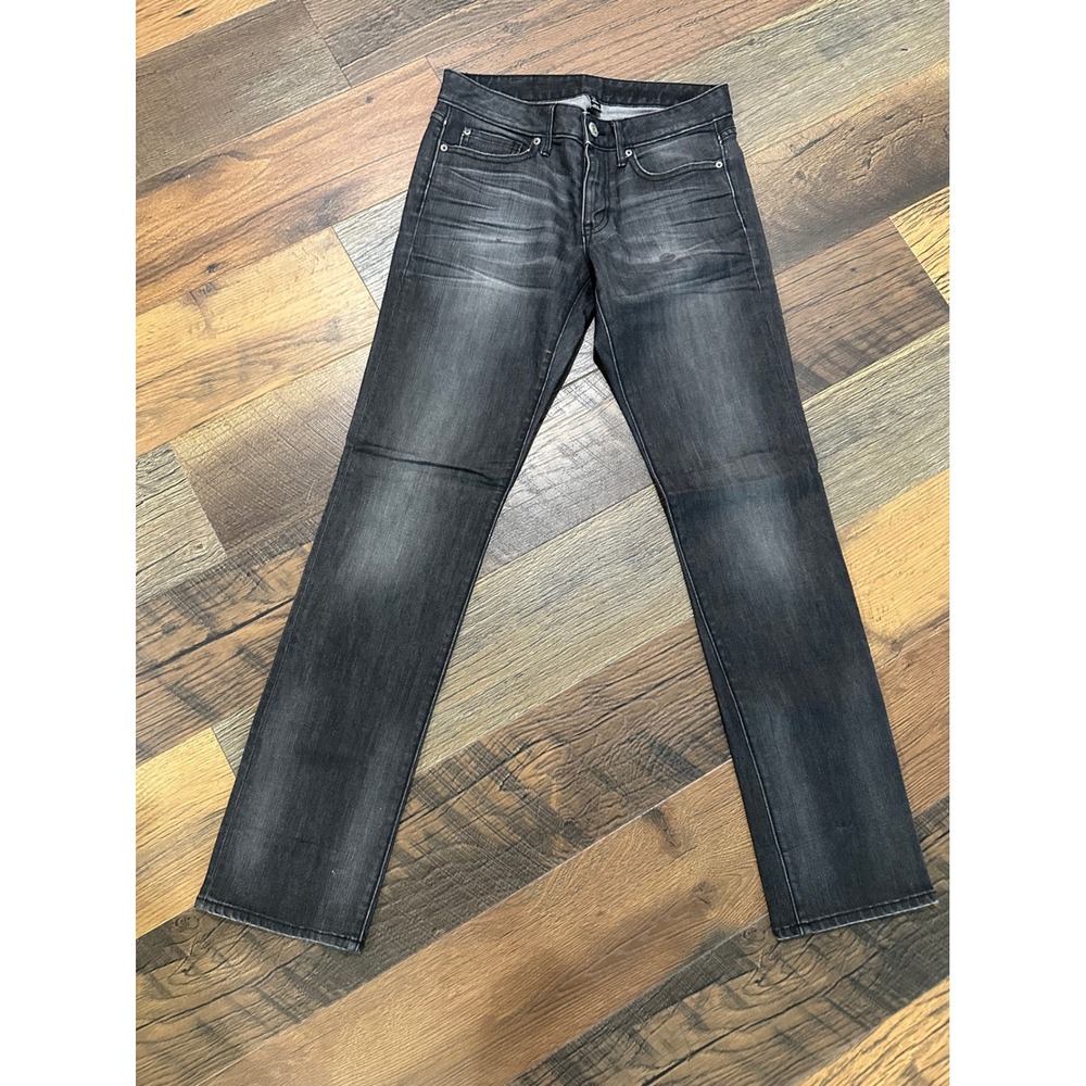 Gap Premium Straight‎ Jeans Womens 6/28R Faded Black Low Rise Denim Pants